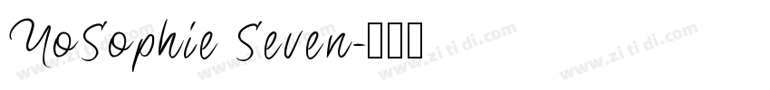 YoSophie Seven字体转换